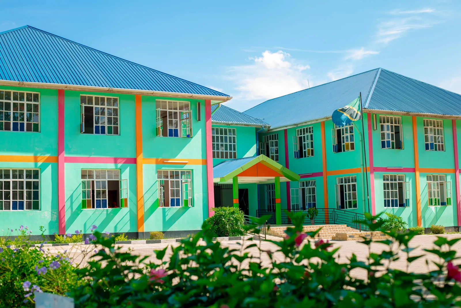 School classroom block and grounds.